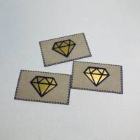 Motiv-Label Diamant  Label/Patches aus Snappap  3 Stk. Bild 2