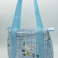 Kindertasche Gans aus Wachstuch mit Reißverschluss, KiGa-Tasche, Unikat hessmade Bild 2