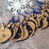 Adventskalender Katzenform blau gold Bild 8