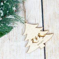 Weihnachtsbaumschmuck, Aufhänger mit eine Dekoration Tanne und einen Aufhänger Tanne Bild 3