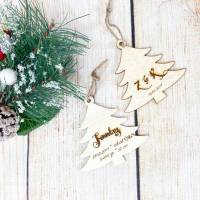 Weihnachtsbaumschmuck, Aufhänger mit eine Dekoration Tanne und einen Aufhänger Tanne Bild 4