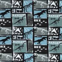 Basel Sweat angeraut Dinosaurier, blau Oeko-Tex Standard 100(1m/17,-€) Bild 1