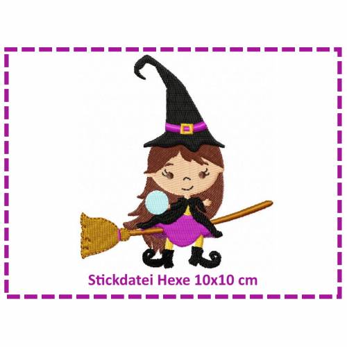 Stickdatei Hexe7 10x10