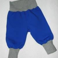Jogginghose Pumphose Mitwachshose Unifarben ohne Muster Blau - Grau Gr. 62 - 158 Bild 1