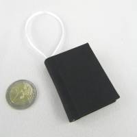 Minibuch Dekoration, schwarz, Mini-Notizbuch, handgefertigt Bild 3
