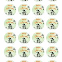 24 Sticker Etiketten Aufkleber, rund D= 4 cm, neu, Happy Halloween, Kartengestaltung, neu Bild 2