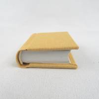 Mini-Notizbuch Minibuch Dekoration, beige, handgefertigt Bild 3