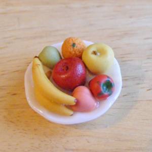 Miniaturen Puppenhaus Obstteller 1:12 Bild 1