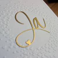 Hochzeitskarte, Glückwunschkarte zur Hochzeit "Ja" aus der Manufaktur Karla Bild 4