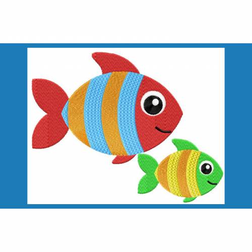Stickdatei, Fisch in 2 größen