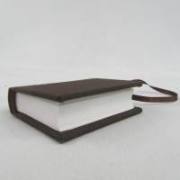 Mini-Notizbuch Minibuch Dekoration, dunkel-braun, handgefertigt, Geschenkanhänger Bild 4