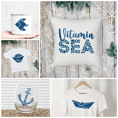 Beachtime PAKET mit Schriftzug + maritime Motive *Sofortdownload*