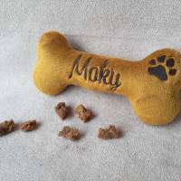 Hundespielzeug für Welpen, Spielknochen personalisiert aus Plüsch, Geschenk für Hundebesitzer, Welpenbedarf Bild 7