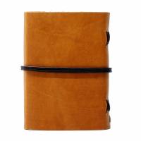 Lederbuch aus Rindsleder A6 - Box OX Raw Caramel by Vickys World - Kompaktes Tagebuch oder Notizbuch Bild 3