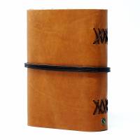 Lederbuch aus Rindsleder A6 - Box OX Raw Caramel by Vickys World - Kompaktes Tagebuch oder Notizbuch Bild 5
