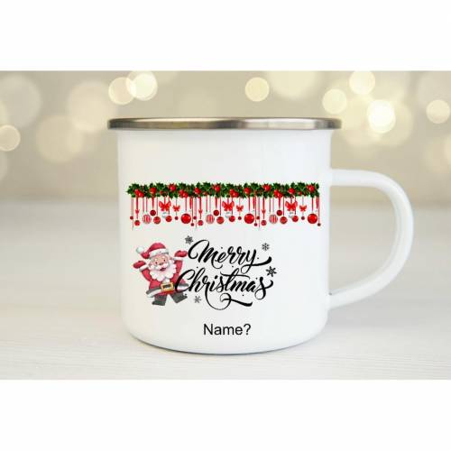 Personalisierte Tasse mit Namen Merry Christmas