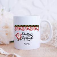 Personalisierte Tasse mit Namen Merry Christmas Bild 2