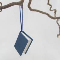 Minibuch Dekoration, polar-blau, Mini-Notizbuch, handgefertigt Bild 2