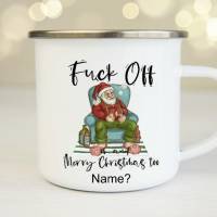 Personalisierte Tasse mit Namen Fuck off  Merry Christmas Bild 1