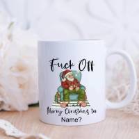 Personalisierte Tasse mit Namen Fuck off  Merry Christmas Bild 2