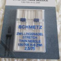 2 x SCHMETZ Zwillings-Stretch-Nadel 130/705H  2,5/75 (1 Pack/5,50€) Bild 1