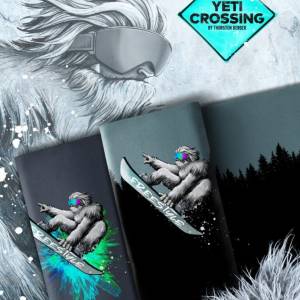 18,63EUR/m French Terry Panel "Yeti Crossing" mit Wald by Thorsten Berger Bild 4