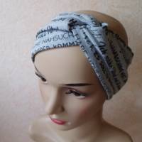 Haarband, Stirnband, Bandeau, Knotenband, Turban-Band, für Damen, mit ausgefallenen Näh-Sprüchen Bild 5