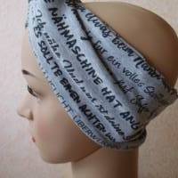 Haarband, Stirnband, Bandeau, Knotenband, Turban-Band, für Damen, mit ausgefallenen Näh-Sprüchen Bild 6