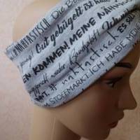 Haarband, Stirnband, Bandeau, Knotenband, Turban-Band, für Damen, mit ausgefallenen Näh-Sprüchen Bild 7