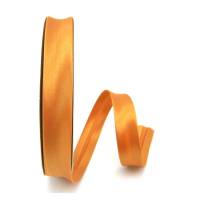 Satin Schrägband, 18mm, Uni-Farben, Kantenband, Meterware, 1meter (mandarine) Bild 2
