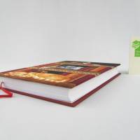 Notizbuch, Katzen Bücher, abendrot, A5, 150 Blatt, Hardcover, handgefertigt Bild 4