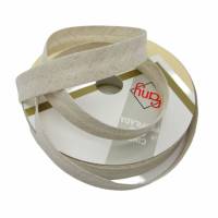 Leinen Schrägband 18mm oder 30mm, Kantenband nähen, Meterware, 1meter (beige dunkel) Bild 2