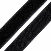 Klettverschluss Klettband  Haken u. Schlaufen komplett 20 mm schwarz (1m/1,50 €) Bild 1