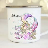 Personalisierte Tasse mit Namen Mädchen Meerjungfrau Bild 3