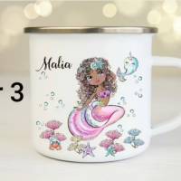 Personalisierte Tasse mit Namen Mädchen Meerjungfrau Bild 5