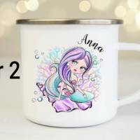 Personalisierte Tasse mit Namen Mädchen Meerjungfrau Bild 6