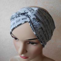 Haarband, Stirnband, Bandeau, Knotenband, Turban-Band,  für Damen, mit ausgefallenen Näh-Sprüchen Bild 5