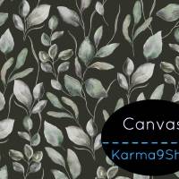 0,5m Canvas Leaves dunkelgrün Bild 1