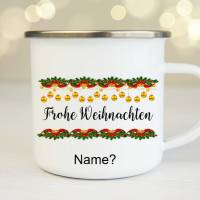 Personalisierte Tasse mit Namen frohe Weihnachten Bild 1