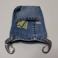 Hüfttasche für die Gartenschere aus Jeans mit extra Täschchen für Anbindedrähte Bild 2