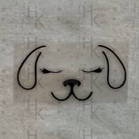 Bügelbild - süßer Hund (Gesicht) - viele mögliche Farben Bild 1