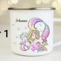 Personalisierte Tasse mit Namen Mädchen Meerjungfrau Bild 6