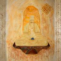 Meditierender Buddha - Original Aquarellmalerei, gerahmtes Unikat Bild 1