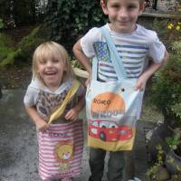 Kindergartentasche aus Canvas / Wechselwäsche / Schule / Kindergarten / Besuch bei Oma und Opa / personalisierbar Bild 1