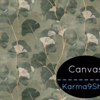 0,5m Canvas Ginkgo Flower oliv Bild 1