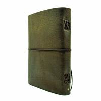 Lederbuch aus Büffelleder A4 - Buffalo Crust Raw by Vickys World - Kompaktes Tagebuch oder Notizbuch Bild 2