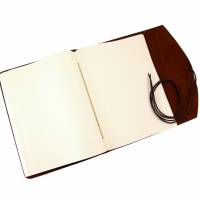 Lederbuch aus Büffelleder A4 - Buffalo Crust Raw by Vickys World - Kompaktes Tagebuch oder Notizbuch Bild 6