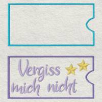 Stickdatei Pille Hülle ITH Set 640 – Blisterhülle für Pillen, Maschinenstickerei ab 13x18cm Bild 2