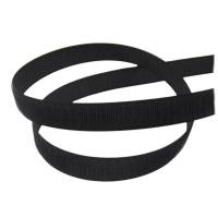 Flauschband oder Hakenband schwarz für Klettverschluß, 20mm breit nähen Meterware, 1meter Bild 1