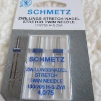 2 x SCHMETZ Zwillings-Stretch-Nadel 130/705H  4,0/75 (1 Pack/5,50€) Bild 1